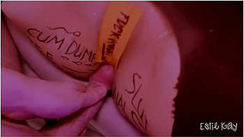 Tied Up Girlfriend Having Fun After Party. She Is A Free Use Anal Slut